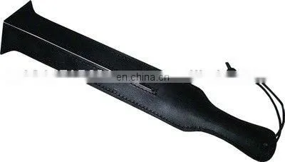 HMB-604A LEATHER PADDLE COSTUME WHIPS BLACK BULLWHIP ARROW STYLE