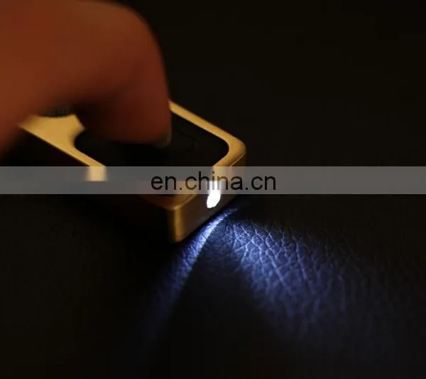 Fashion Led Light Compass Designer Leather Keychains photo-3