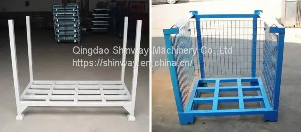 Warehouse Stacking Steel Tire Pallet With Detachable Posts photo-3