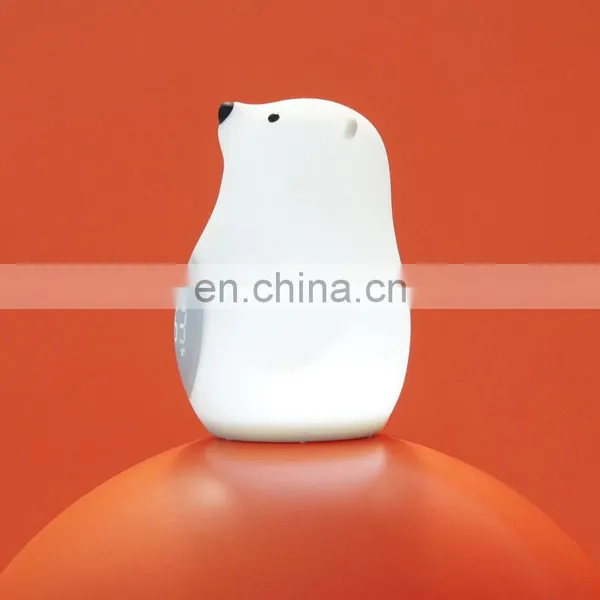 Creative Cute Bear LED Night Light Clock Adjustable Time Lamp For Children Baby Kids photo-4