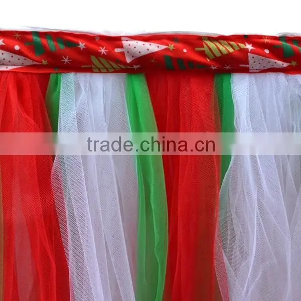 Customized Tutu Tableware Tulle Table Skirt Party Wedding Decorations China SD103 photo-4