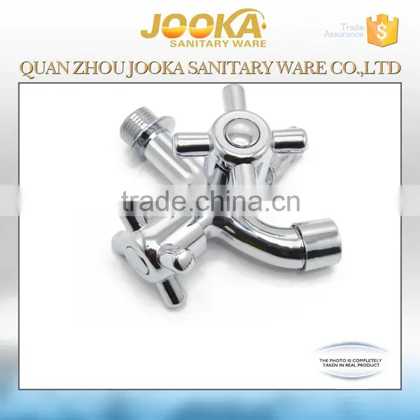 China Supplier Three Way Faucet/double Bibcock Valve