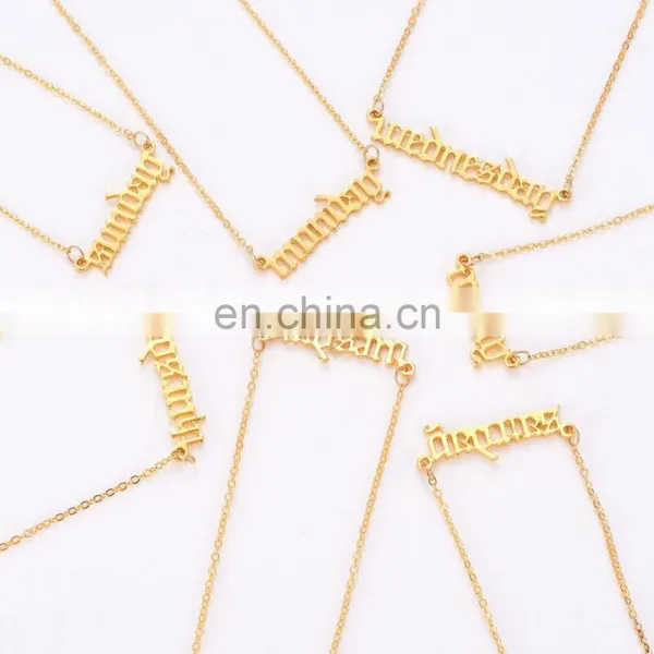 Fall 2020 Fashion Personalized Stainless Steel Custom Name Jewelry Custom Letter Women Pendant Necklace photo-3