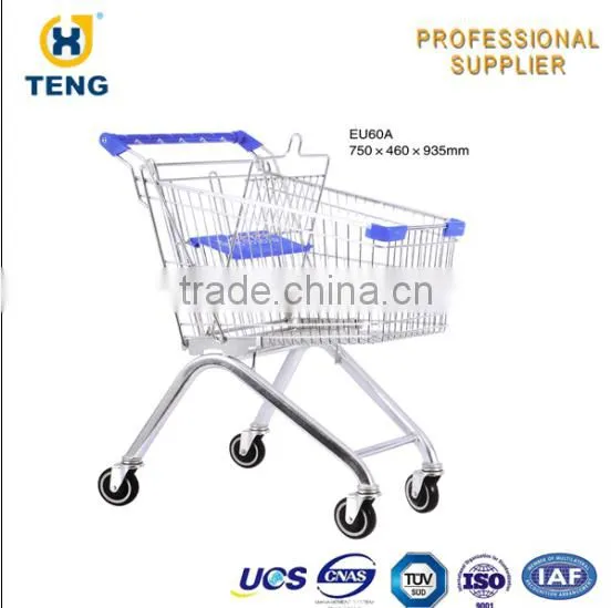 EU Style 180L Unfolding Mesh Supermarket Rolley photo-2