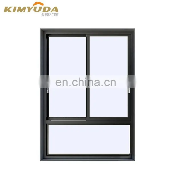 Luxury Tempered Insulated Glass Aluminum Simple Porch Design Balcony Sliding Window