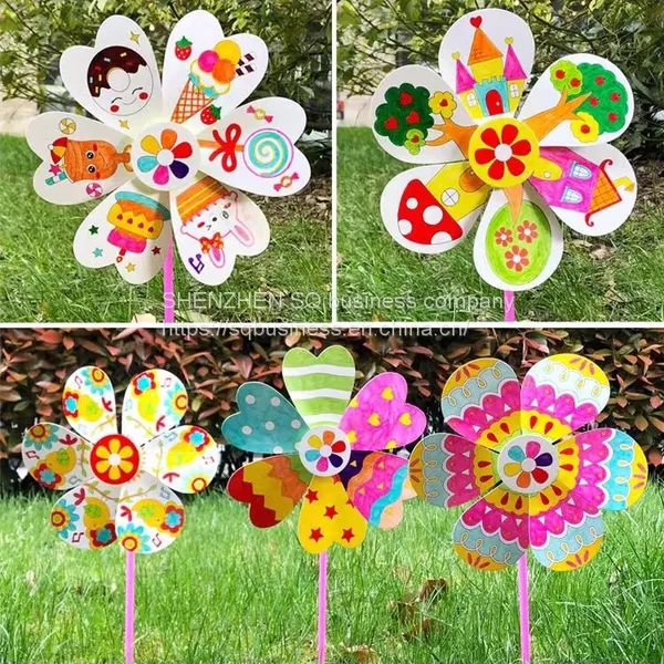 Creative Drawing and Painting Kids Girls Coloring DIY Toys Windmill DIY Painting Graffiti Coloring Educational Toys photo-4