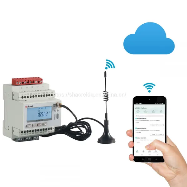 Free Platform 3 Phase 1(5)A Input Smart Din Rail 45~65Hz Wifi Wireless Electricity Energy Meter RS485 With Modbus-RTU Protocol photo-2