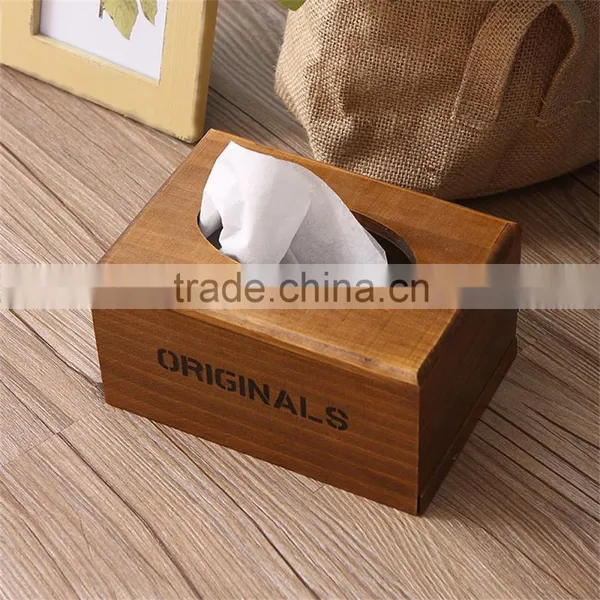 Solid Wood Craft Facial Tissue Box Made in China for Home Decoration photo-4
