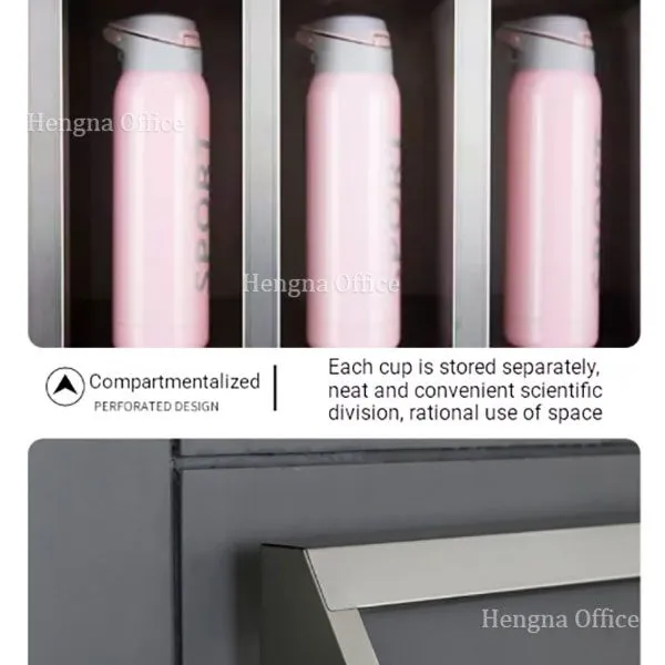 Water Bottle Rack | Stainless Steel Cup Storage Unit With Anti-Collision Rubber | for Gym Locker Room photo-3