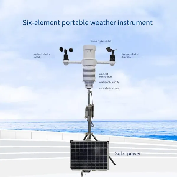 Portable Outdoor Small Weather Station, Monitoring Station With Temperature, Humidity, Pressure, Wind Speed, Wind Direction, and Rainfall Sensors, Meteorological Environment Monitor photo-2