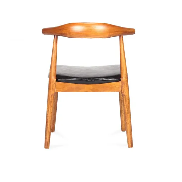 CH20 Elbow Chair Hans J.Wegner 1956 Replica, Solid Wood Dining Chair With Leather Cushion, Mid-Century Modern for Home Hotel Cafe photo-5