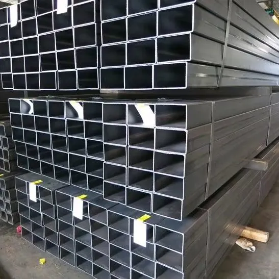 Q235 Carbon Steel Square Tube Hot Rolled Rectangular ERW Metal Black 80 X 80 Bending and Cutting Services photo-2