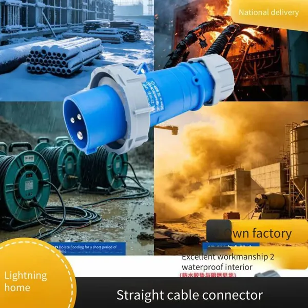 Zhongzhao Concealed Industrial Socket, Industrial Waterproof Plug, Nylon Aviation Waterproof and Dustproof for Construction Sites, Ip67 ce Certified photo-2