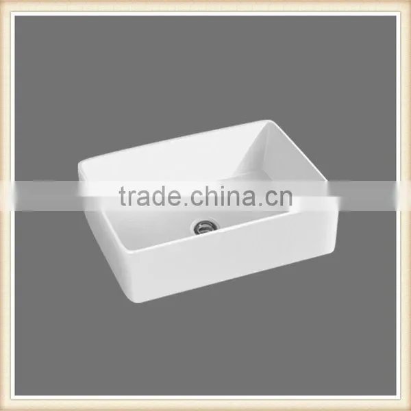 Bathroom Sanitary Ware Square Wood Cabinet Art Ceramic Basin