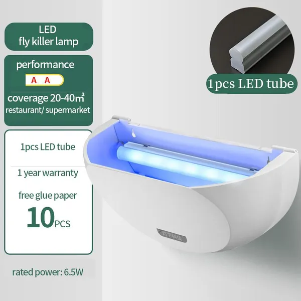 Dengx Technology Top-flip Design 365nm UVA Light Trap LED Fly Catcher Lamp for Hotel Cafe photo-2