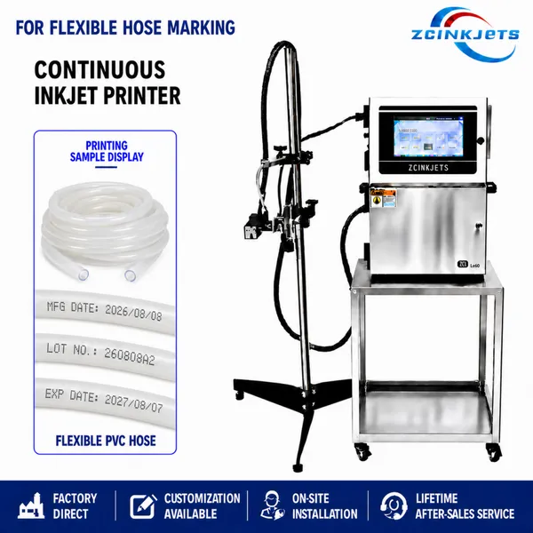 Flexible Hose Coding Machine for PVC Rubber PE Tubes Specification Meter Marking Printing