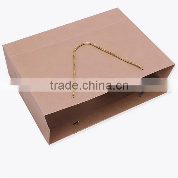Hot Sale Custom Gift Luxury Recycle Cute Printed Art Brown Kraft Shopping Paper Bag photo-4
