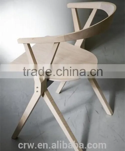 RCH-4106 X-shaped Legs Solid Oak Dining Chair With Flip-up Seat photo-2