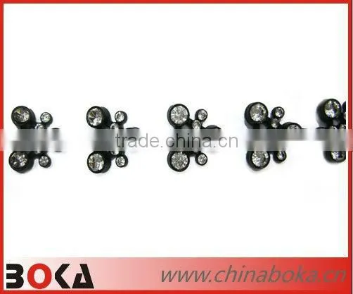 New Design Fashion 3d Flower Rhinestones Bridal Lace Trim photo-2