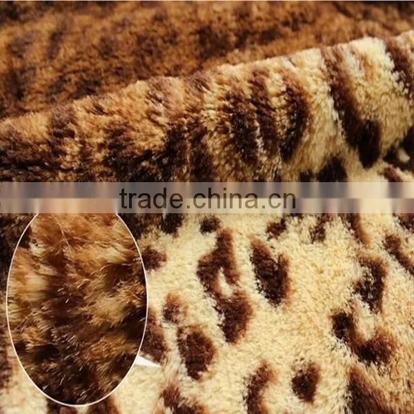 Wholesale Leopard Pattern Fur Plush Fabric photo-3