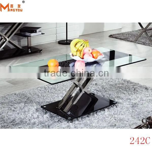 China New Design Stainless Glass tv Stand photo-3