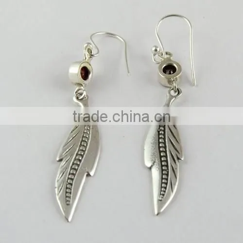 Floret !! Red Garnet 925 Sterling Silver Earring, Gemstone Silver Jewelry, Handmade Silver Jewelry photo-5