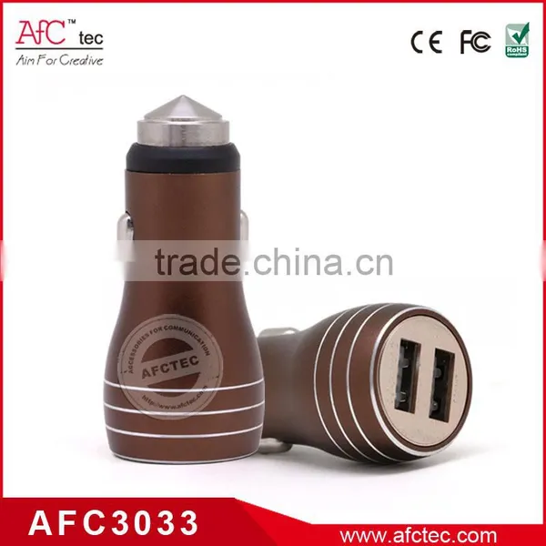Hammer Design RoHS CE FCC Certified Quick Charge Adapative Perfect Electric Travel Dual USB Vehicle Charger photo-2