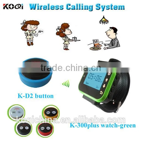 KOQI Wireless Waiter Call Wrist Watch Pager Functional Waiter Paging System Wireless Restaurant Calling System