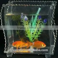 High Quality Acrylic Portable Fish Tank Mini Glass Fish Bowl photo-6