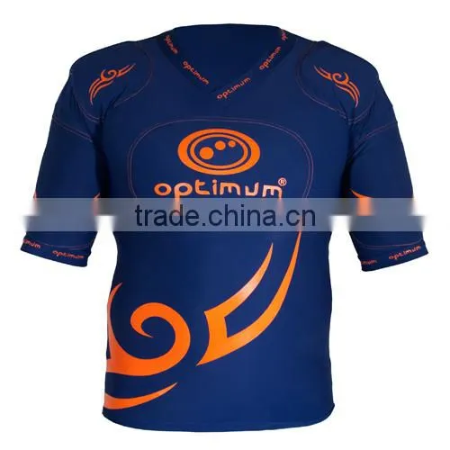 Custom Rugby Protection Padded Top Short American Football Pro Combat Compression Gear Padded Protection Wear photo-4