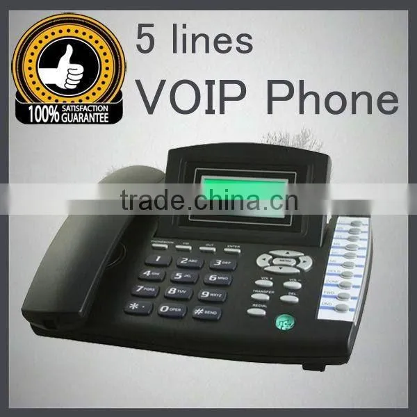5 line voip phone RJ45,support Asterisk with cheap price IP Phone gsm phone dialer