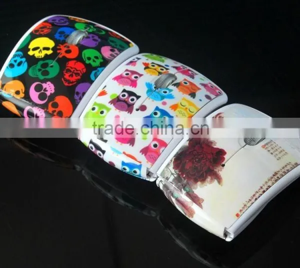 Hot-selling Arc Foldable Gift Wireless Mouse With USB Mini Receiver for PC/Laptop photo-6
