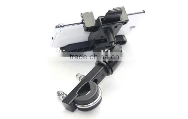2015 Best Metal Motorcycle Bike Handlebar Mount Holder for IPad Mini Samsung Phone GPS With Big Backup Scooter Stand Bracket Quality Choice photo-3