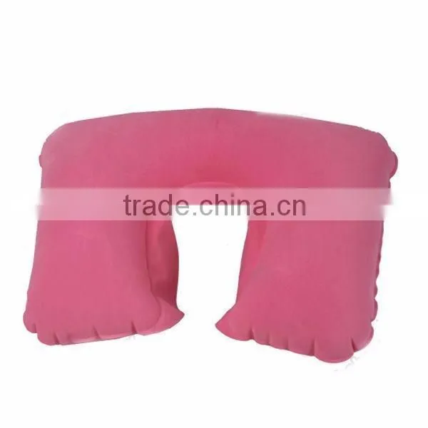2016 Top Quality Eco-friendly Flocking PVC Inflatable Pillow for Promotion Inflatable Travel Pillow photo-4