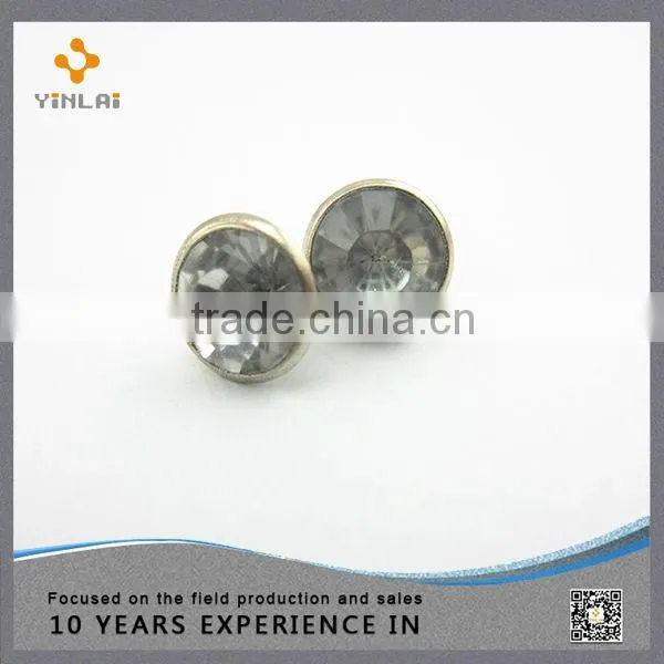 Leather Crystal Rhinestone Decoration Custom Metal Rivet photo-2
