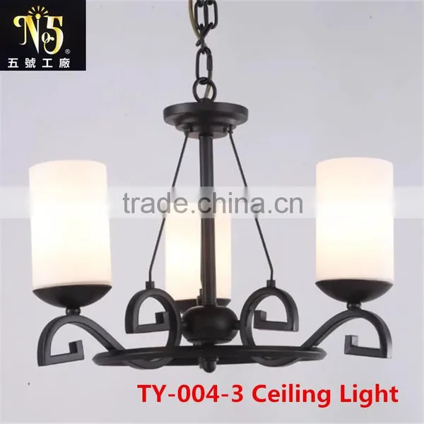 Hot Selling Wholesale Classic Gold Color Fancy Flower Glass Ceiling Light for Hotel/Home photo-4