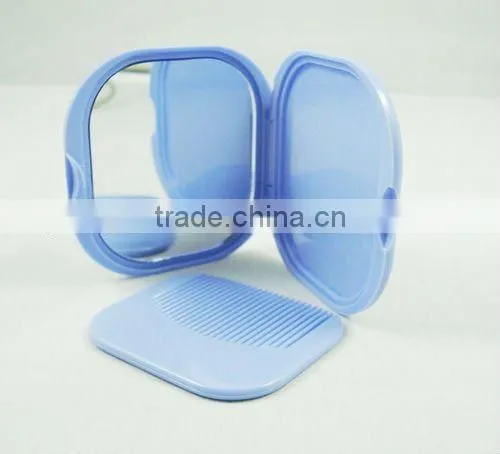 Foldable Compact Mirror With Comb for Promotional Gift, Pocket Makeup Mirror With Comb