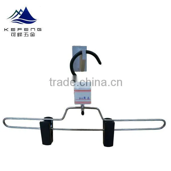 Metal Pants Hanger With Plastic Clip