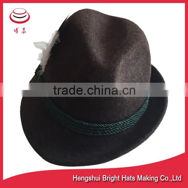 Fashionable Wool Felt Trilby Hat photo-3