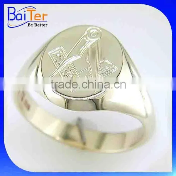 Custom Stainless Steel 18K Gold Scottish Masonic Knights Templar Ring/Royal Arch Masonic Rings photo-4