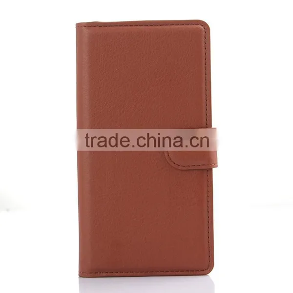 Hot Selling Two Mobile Phone Leather Flip Case For Sony M4 Leather Case photo-2