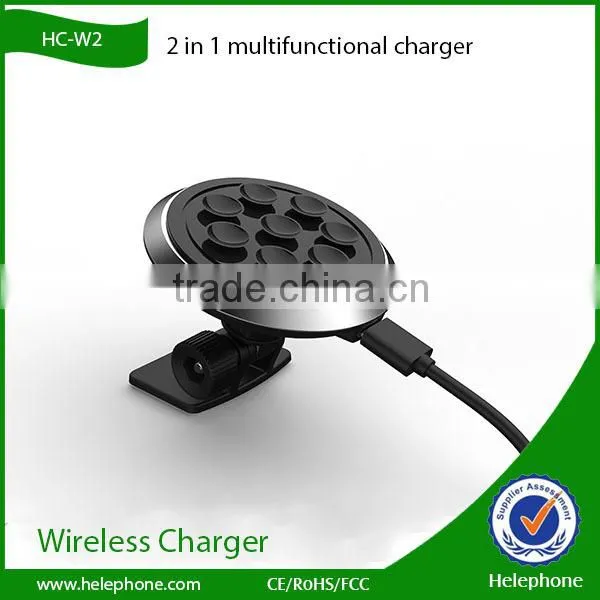 Portable in Car Sucker Phone Holder Oem Logo Wireless Charger photo-3