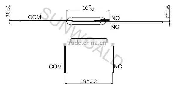 Normally Open/closed Magnetic Proximity Sensor Glass Reed Switch NO/ NC photo-2