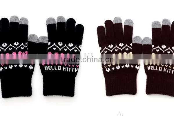 Best Gift for Christmas For Lovers Lovely Cartoon Patterns Touch Screen Gloves photo-3