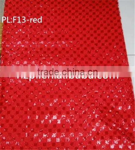 2016 African New Design Cupion Sequin Lace Fabric Hot Sell