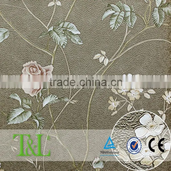 Wateproof Vinyl Wallcoverings Oriental Design Wallpaper photo-3