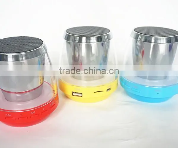 2016 Colorful Led Light Portable Mobile Phone Amplifier Bluetooth Speaker With Usb photo-5