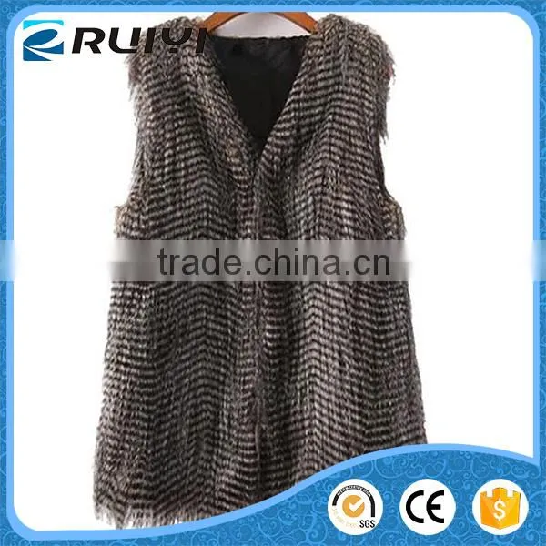 Fake Fur Vest Clothing no Sleeve Vest Fur Vest Women