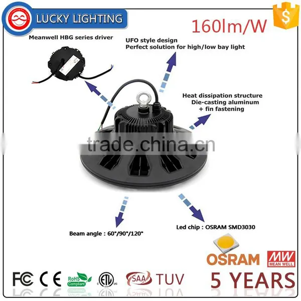 Aluminum SMD3030 32000LM 200W Led High Bay Light photo-6