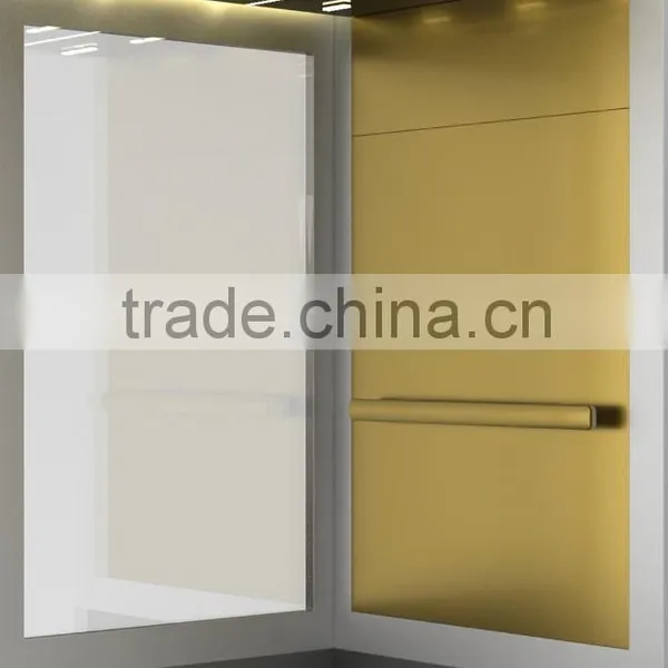 Commercial/hotel/passenger Elevator for 6 Person With Golden Cabin Wall photo-3